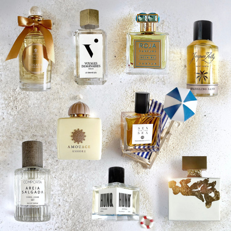 Auswahl an Parfums passend zum Thema der Kolumne