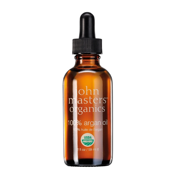 John Masters Organics - 100% Argan Oil in braunem Glasflakon mit Pipette für intensive Feuchtigkeit von Haut, Haar und Nägeln