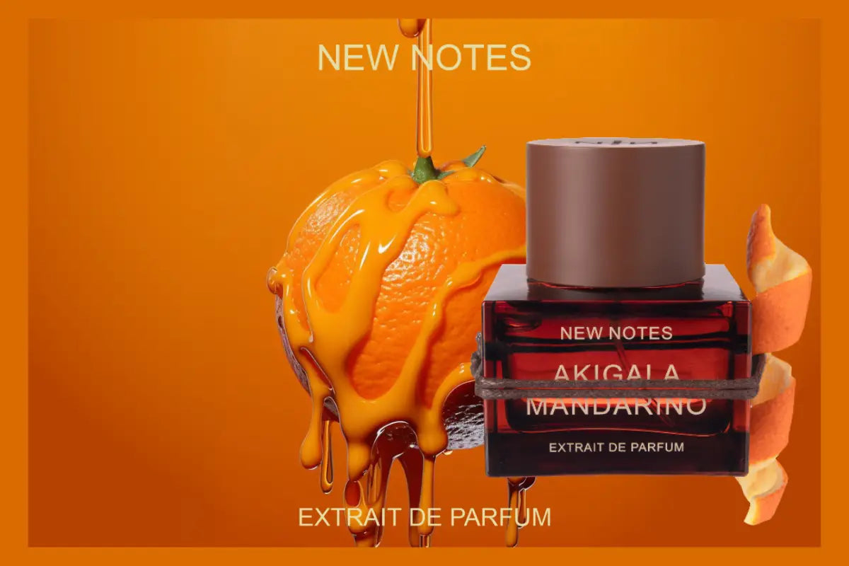 New Notes Akigala Mandarino Flakon vor Orange