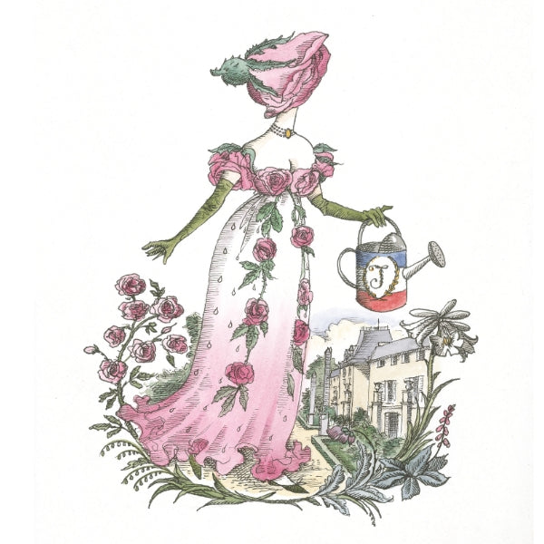 Trudon - Joséphine - Duftkerze mit floraler Anmutung und malerischem Gartenmotiv des Château de Malmaison